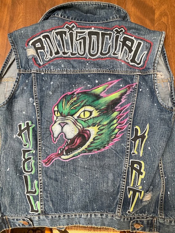 Goth jean jacket outlet