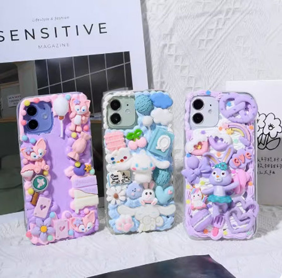 DIY Cell Phone Case Homemade Cream Glue Diy Material Kit Etsy Canada
