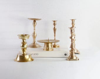 Old Brass Candle Holder | Assorted Vintage Candlestick