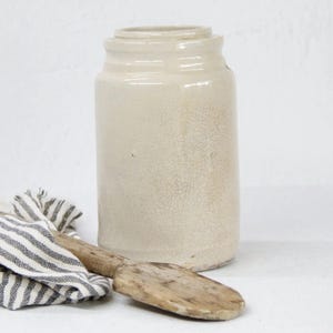 Antique Stoneware Canning Jar | Light Crazed Crock