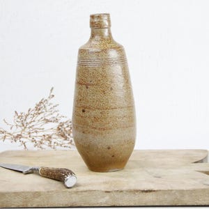 Antique Stoneware Bottle | French Earthenware Vessel