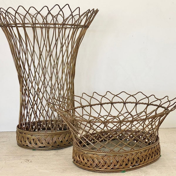 Brass Wire Basket Etsy