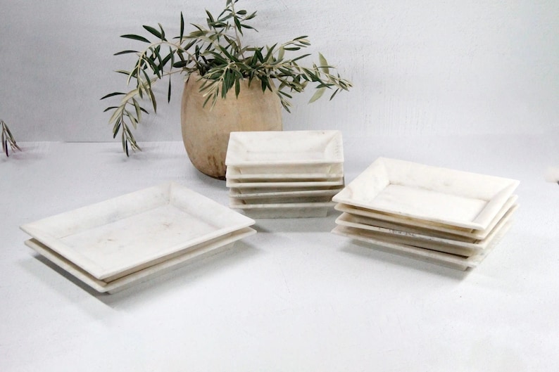 White Marble Tray | Hand Carved Assorted  Debra Hall Lifestyle