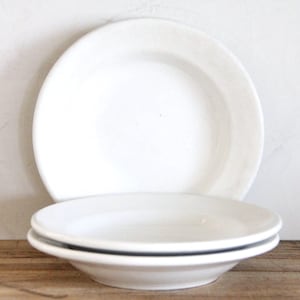 Antique White Ironstone Bowl | Hotel Dinnerware | One