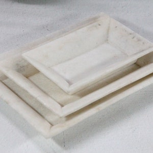 White Marble Tray | Hand Carved Assorted  Debra Hall Lifestyle