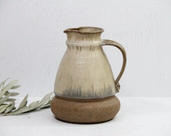 Studio Art Pottery Pitcher Vase | Vintage Decor-Signed