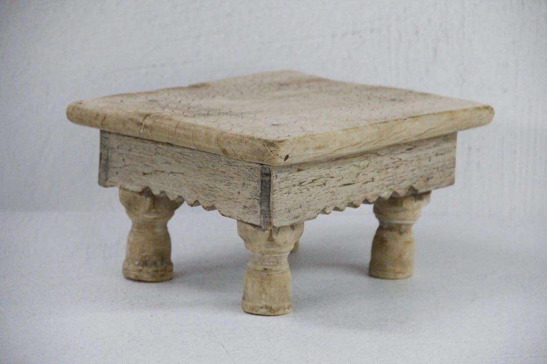Rustic Footed Wood Riser Antique Teak Table-china - Etsy