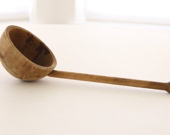 Primitive Wooden Ladle | Strainer