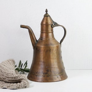 Antique Copper Ewer | Middle Eastern Copper and Brass Pot