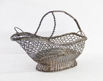 Vintage Silver Wine Bottle Holder | French Caddy