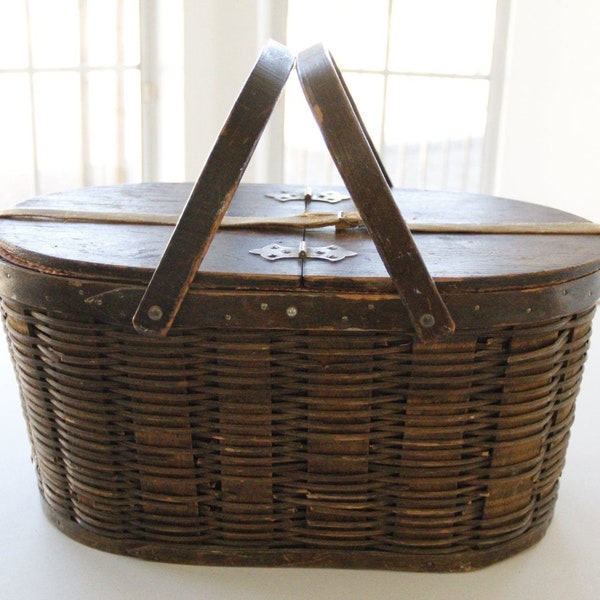 Antique Picnic Basket - Etsy