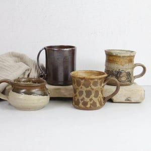 Assorted Handmade Pottery Mugs | Vintage Cup-Studio Art