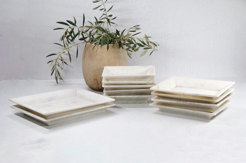 White Marble Tray | Hand Carved Assorted  Debra Hall Lifestyle