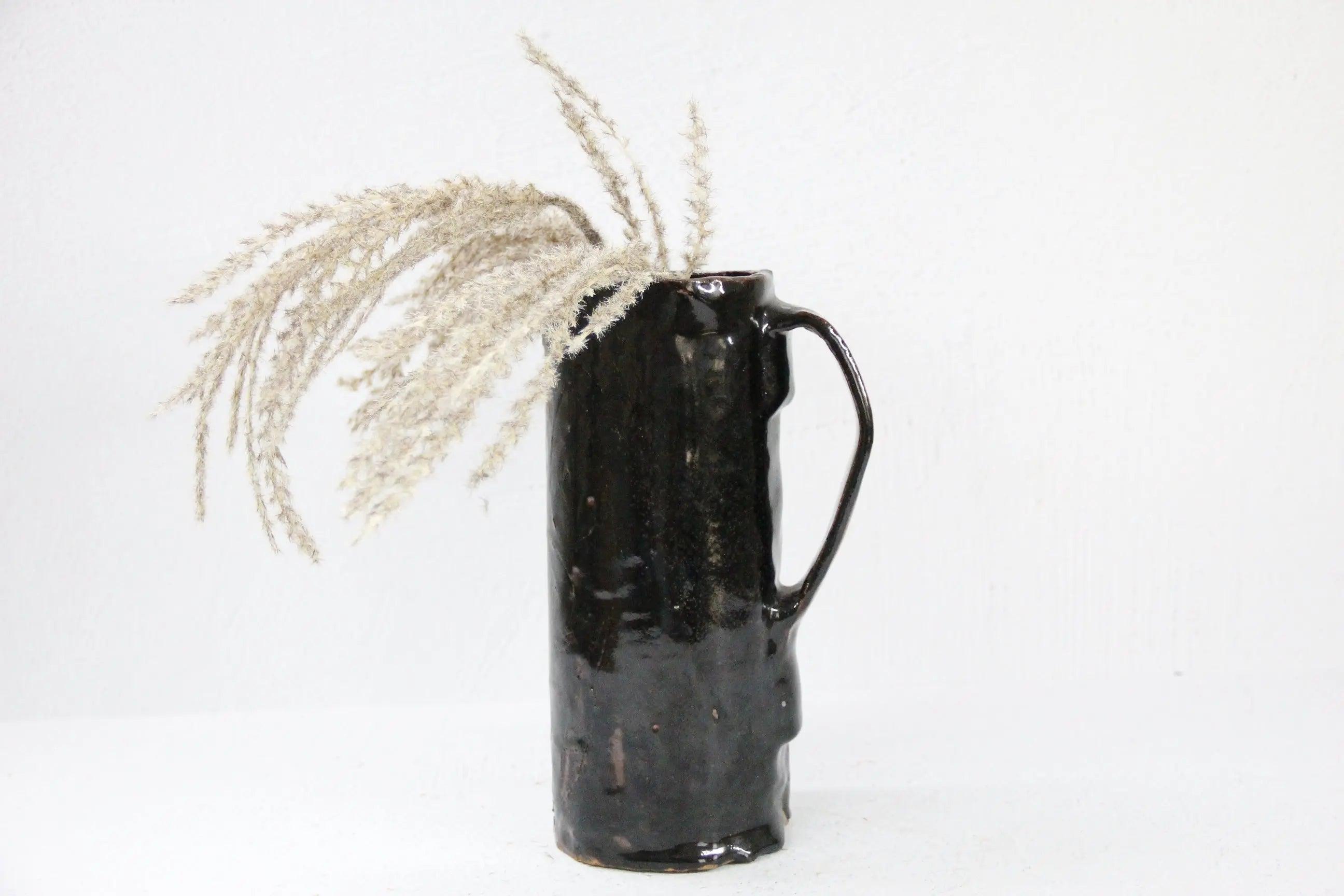Vintage Pottery Pitcher | Studio Art Abstract Vase