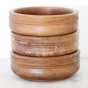 Midcentury Teak Wood Salad Bowl | Set of 3 Matching