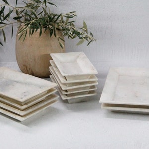 White Marble Tray | Hand Carved Assorted  Debra Hall Lifestyle