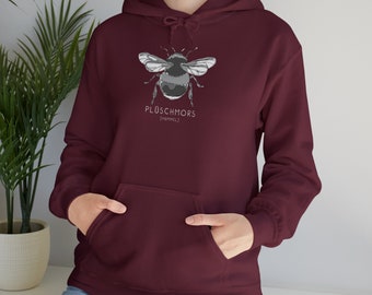 Plüschmors - Hummel - Plattdeutsch Kapuzenpullover - Dunkle Stoffe - Unisex Hoodie Sweatshirt