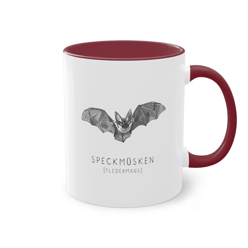 Speckmüsken Fledermaus Tasse Plattdeutsch Mug Bild 5