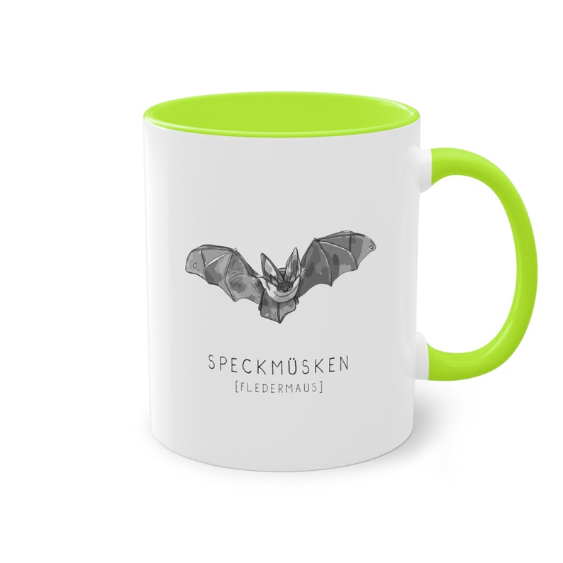 Speckmüsken Fledermaus Tasse Plattdeutsch Mug Bild 3