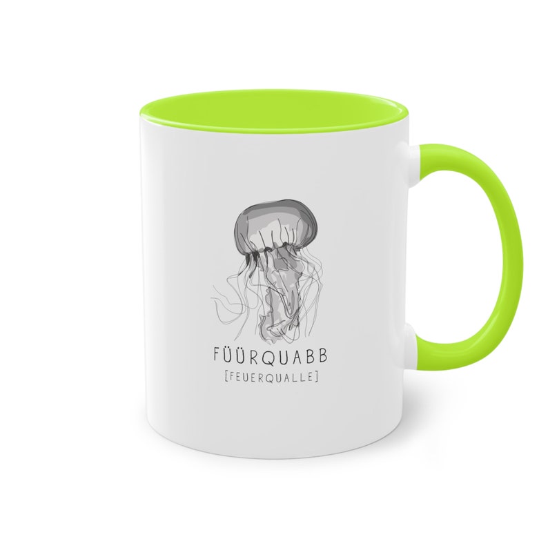 Füürquabb Feuerqualle Tasse Plattdeutsch Mug Bild 4