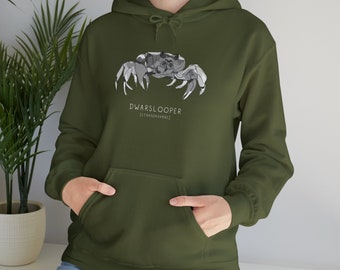 Dwarslooper - Crab - Low German Hoodie - Dark Fabrics - Unisex Hoodie Sweatshirt