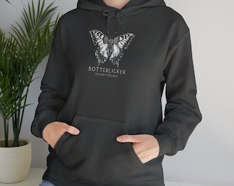 Botterlicker - Schmetterling - Plattdeutsch Kapuzenpullover - Dunkle Stoffe - Unisex Hoodie Sweatshirt