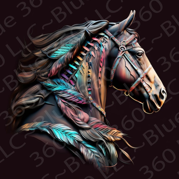 Spirit Of The Horse II Clipart Canvas - Tribal Vector Series