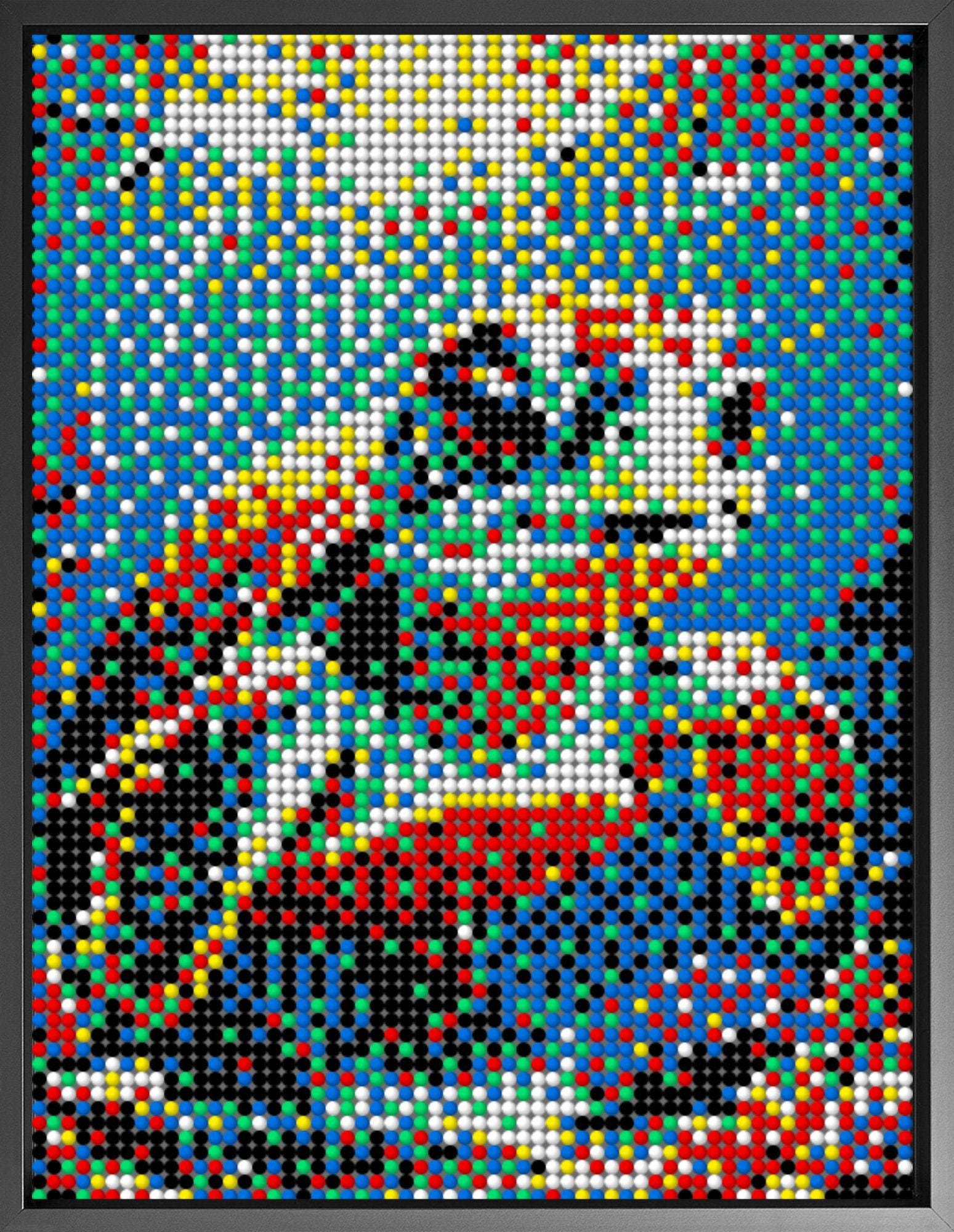 Handmade Pixel Art Wall Art | Colorful Wooden Mosaic | Abstract