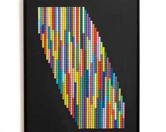 Geometrische Holz Wandkunst | Handgemachte moderne abstrakte Skulptur