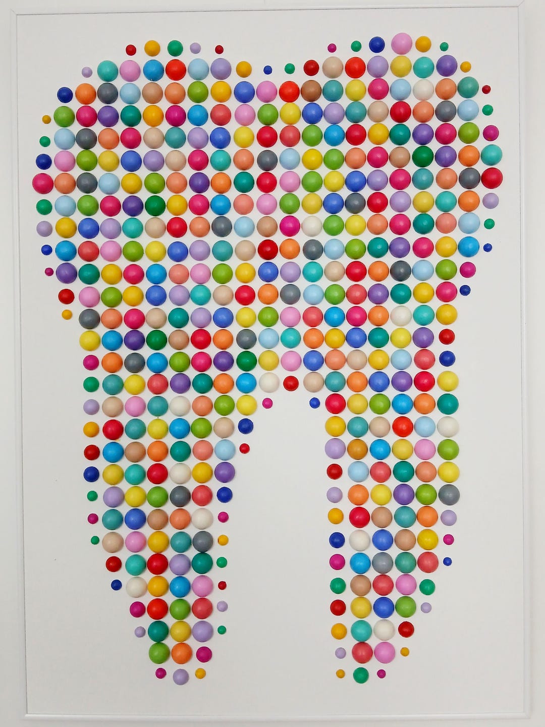 Colorful Tooth 3D Wall Sculpture: an Art Deco Mosaic for a Modern ...
