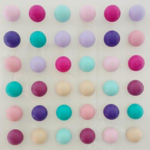 Modern Geometric Wall Art – 36 Hand-Painted Wooden Half Spheres on Clear Acrylic | Colorful 3D Abstract Wall Decor