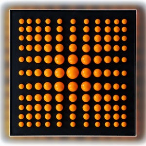 3D Pixel Wall Art | Modern Geometric Sculpture | Hand-Painted Hemispheres