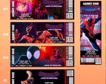 ENTRADAS PARA LA PELÍCULA SPIDERVERSE I personalizables