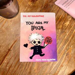 JJK Gojo Valentine Sticker Card I customizable