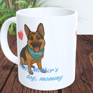 Taza personalizada con mascota estilo caricatura / Regalo original / Taza personalizada con perro o gato – Ilustración de mascota de dibujos animados / Regalo para amantes de las mascotas