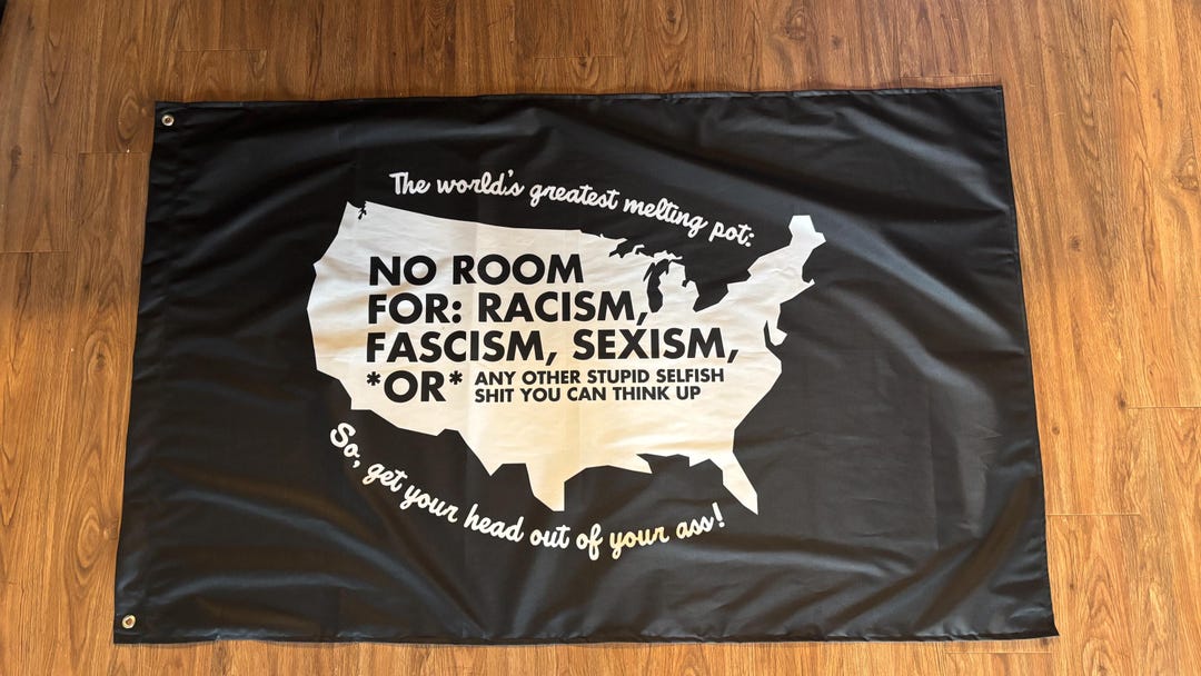 No Racisim Flags No Room for Racism, Fascism, Sexism Flag - Etsy