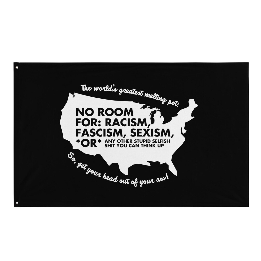 No Racisim Flags No Room for Racism, Fascism, Sexism Flag - Etsy