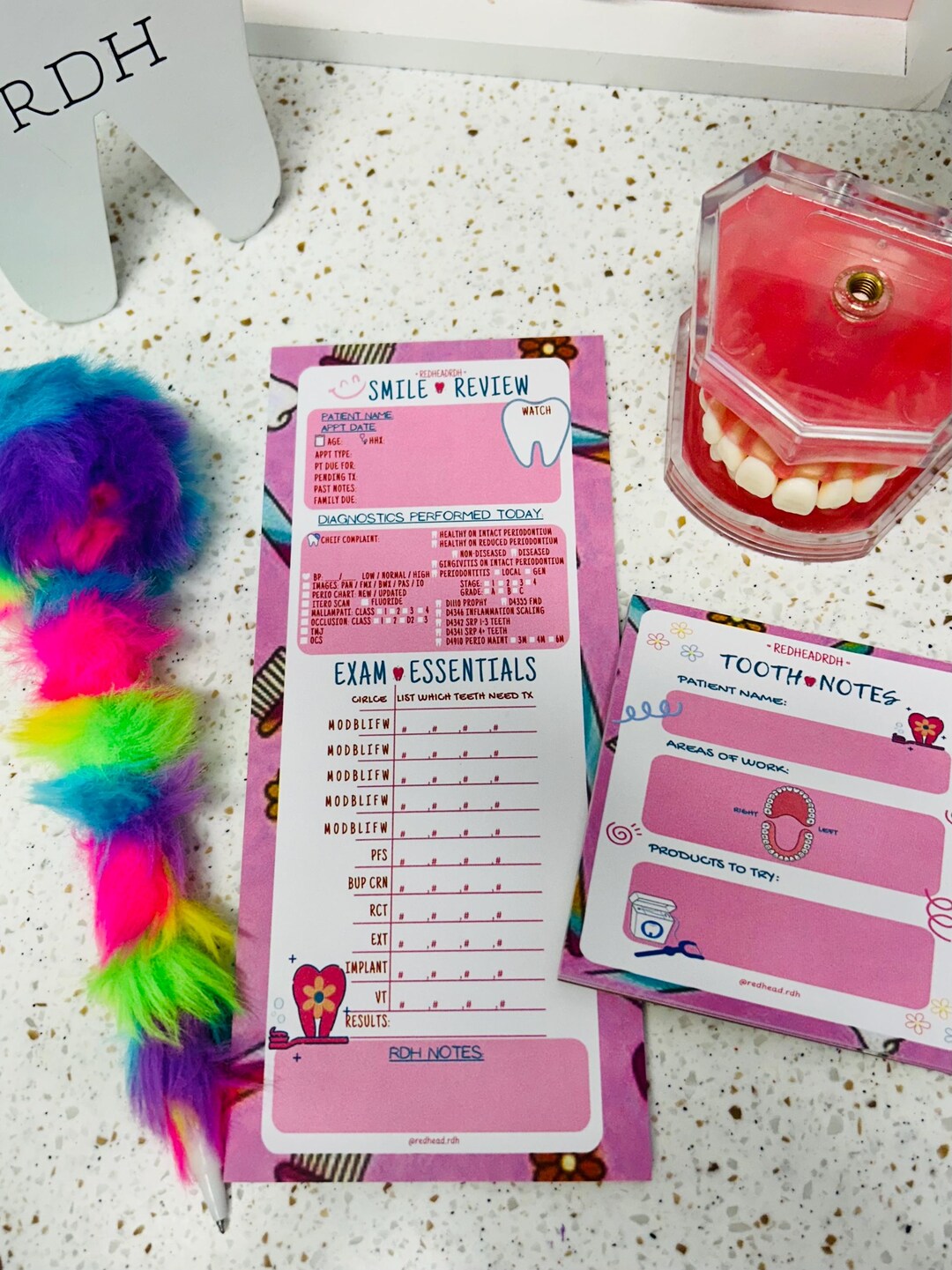 Tooth Note Paper Dental Hygienist Notepad Bundle | Tooth Notes + Smile Review | RDH ...