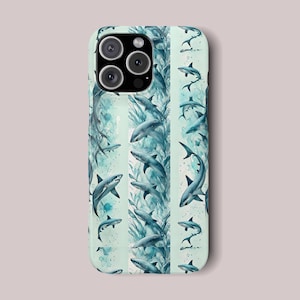 Shark Ocean iPhone Case: Underwater Sea Life Glossy Tough Cover