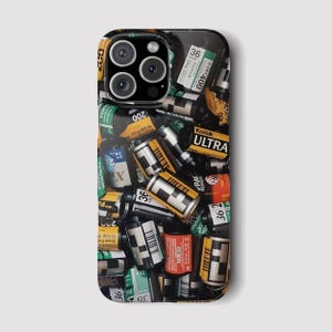 Retro Film Roll Phone Case for iPhone 16 15 14 13 Pro Max Plus MagSafe | Vintage Camera Photography Cover Gift for photographer