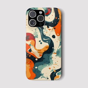 Vibrant Splash iPhone Case | Abstract Art Design for iPhone 16 15 14 13 Pro, Pro Max, Plus | Modern Color | MagSafe Compatible Phone Cover