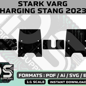 STARK VARG Ladestation 2023+ Vektor Vorlagen für individuelles Motocross Aufkleber Grafikkit / eps / ai / svg / pdf