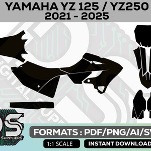 Yahama YZ 125 250 2022 - 2025 Aufkleber / pdf / eps / ai / svg / pdf