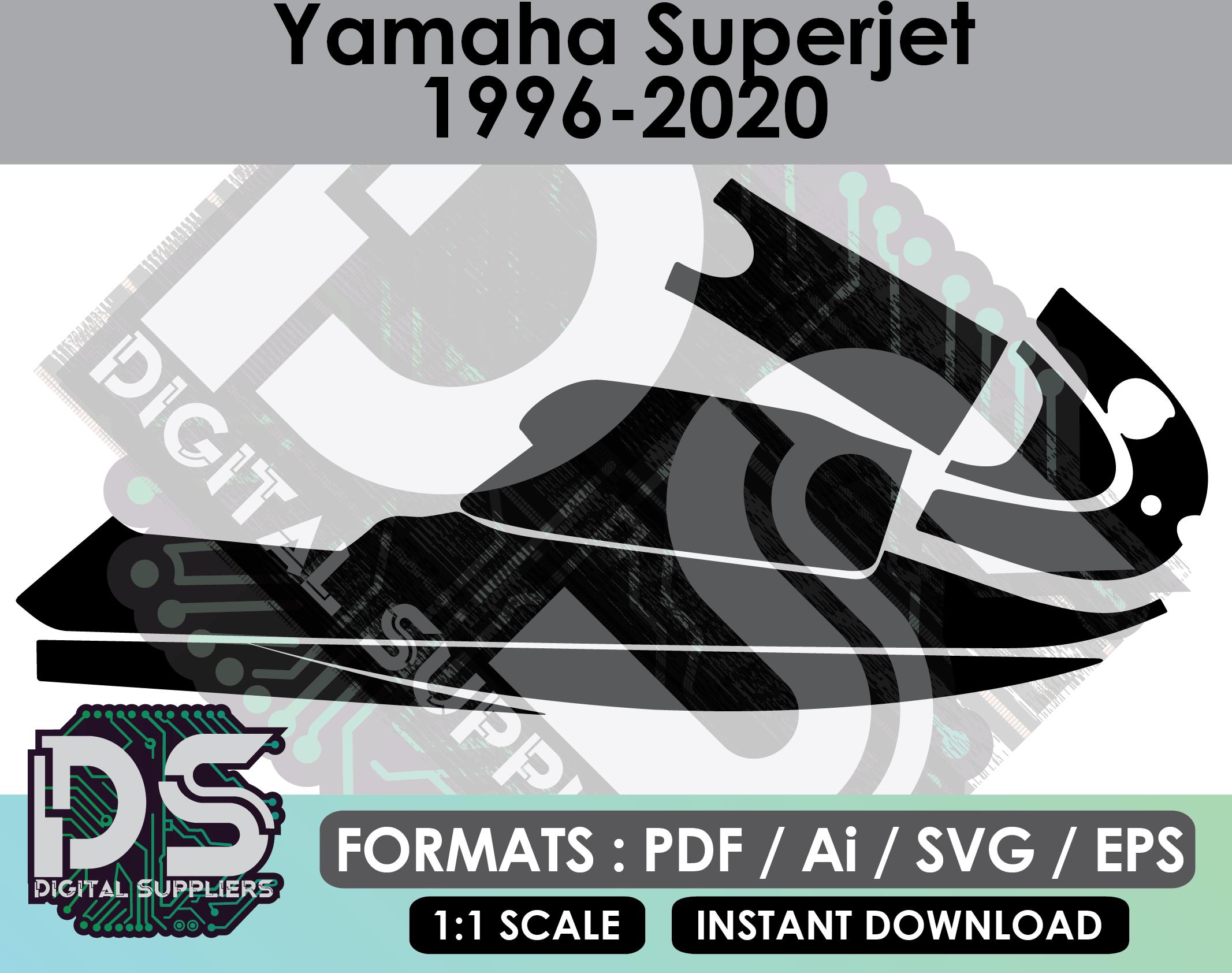 Yamaha Superjet Round Nose 1996 - 2020 Vector Templates for Custom