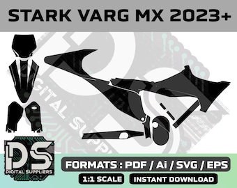 STARK VARG MX 2023 2024 2025  vector templates for custom motocross sticker graphic kit / eps / ai / svg / pdf