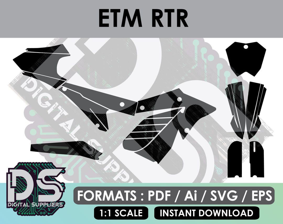 ETM RTR Vector Template for Custom Sticker Graphic Kit / Eps / Ai / Svg ...