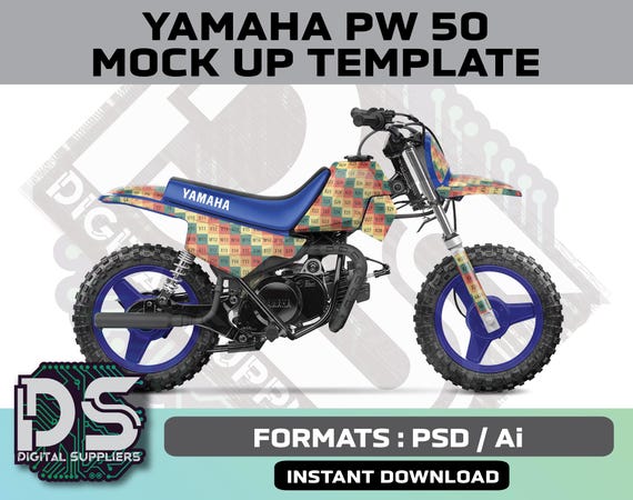 ヤマハ PW 50 カスタムモトクロスステッカーグラフィックキットの 