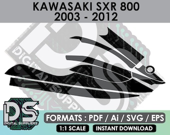 Kawasaki SXR 800 2002-2012 Vector Templates for Custom Jet Ski