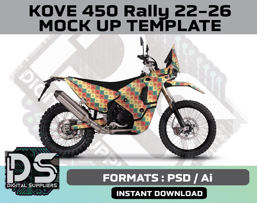 Kove 450 Rally 2022 - 2026 Mock up Templates for Custom Motocross ...