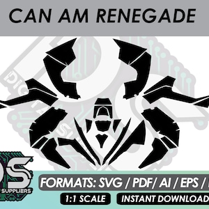 Can Am Renegade 500 800r 800 x 1000 modèles vectoriels pour kit graphique personnalisé quad sticker / eps / ai / svg / pdf / png